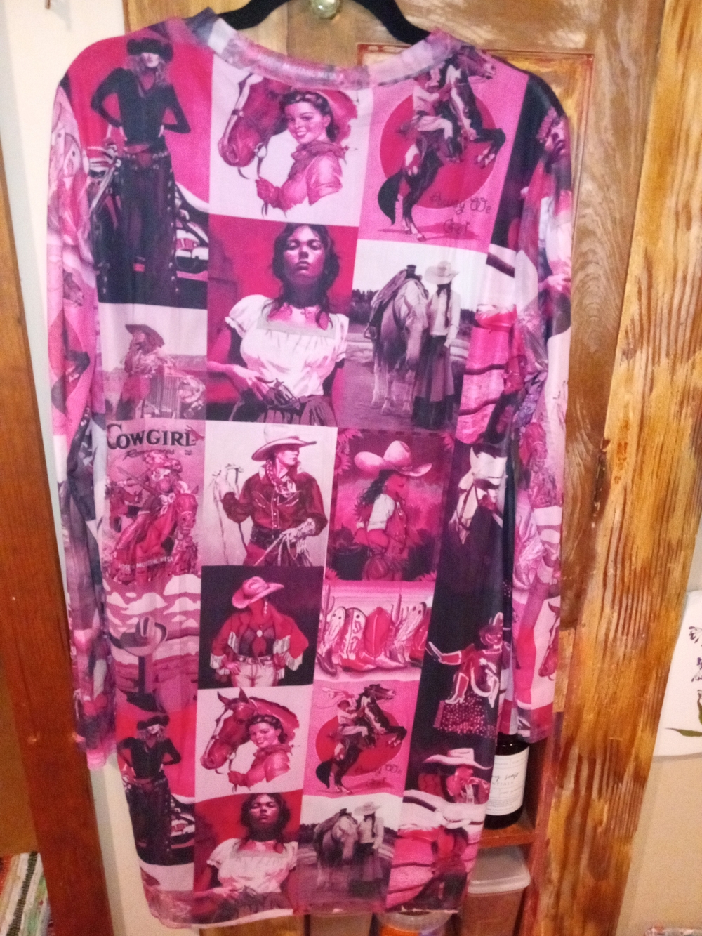 Southern Grace Pink Multi-Panel Cowgirl Print Dress - Picture 3 of 7